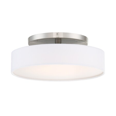 Dweled Manhattan 14in LED Flush Mount 2700K in Brushed Nickel FM-131